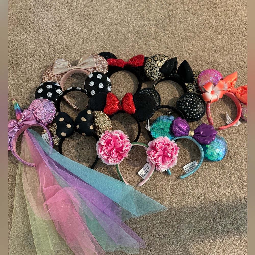 LOT of 11 gently used Disney ears